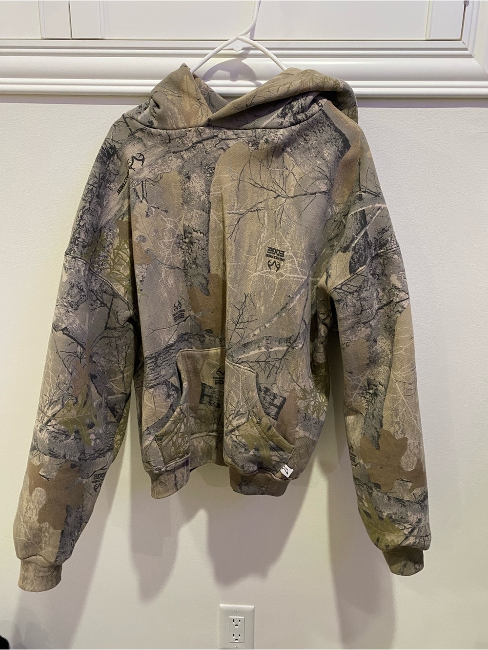 Realtree Youth Camo Pullover Hoodie in Tan and Gray